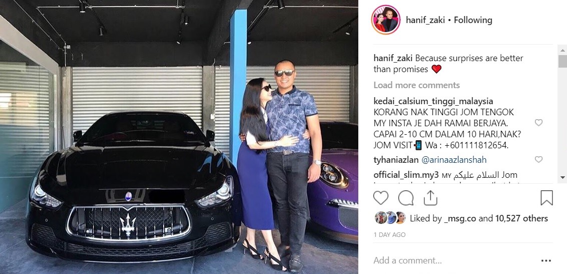 Bertuah Anzalna  Nasir  Suami Hadiahkan Kereta Mewah Maserati