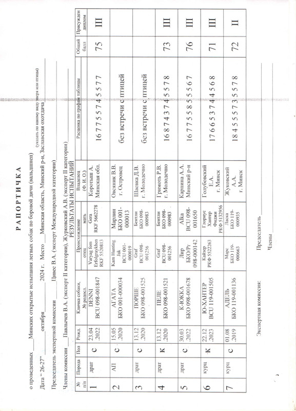 Рапортичка