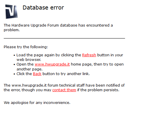 Database error