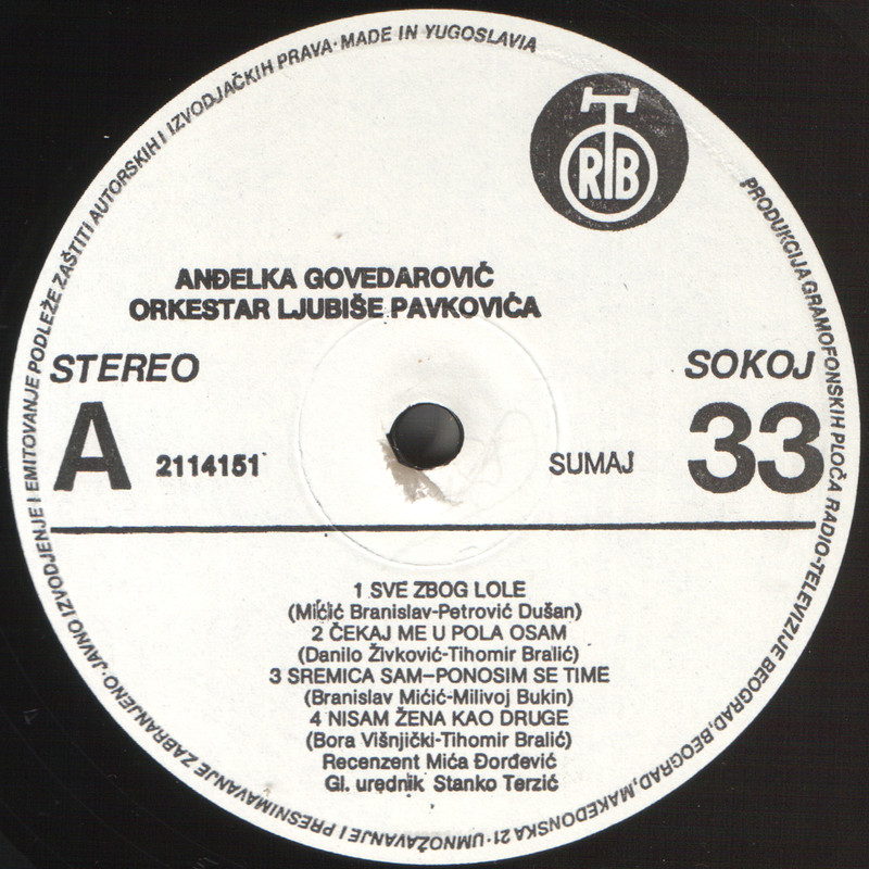 Andjelka Govedarovic 1985 sA