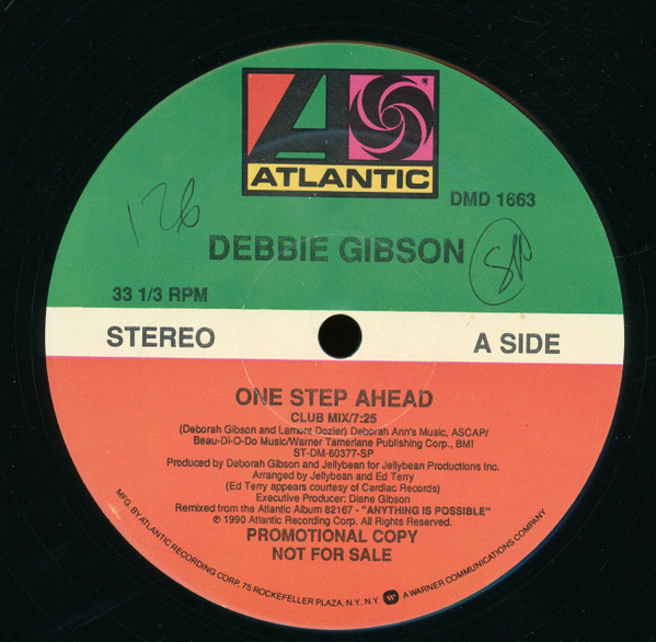 24/03/2014 - 3X- 49ers – The Message (Vinyl, 12, Promo)(4th & Broadway – MESSAGE DJ 1)    1992 ;Debbie Gibson – One Step Ahead (Vinyl, 12, 33 ⅓ RPM, Promo)(Atlantic – DMD 1663)   1990;Reality – Yolanda (Vinyl, 12, 33 ⅓ RPM)(Strictly Rhythm – SR12172) 1993 R-489198-1634156483-2415