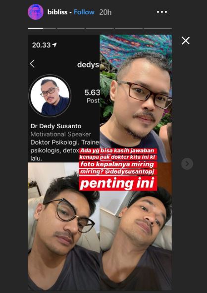 Instagram Story Bibi Ardiansyah mengenai Dedy Susanto