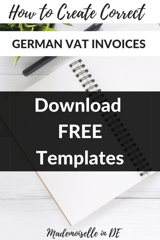 German VAT invoice templates