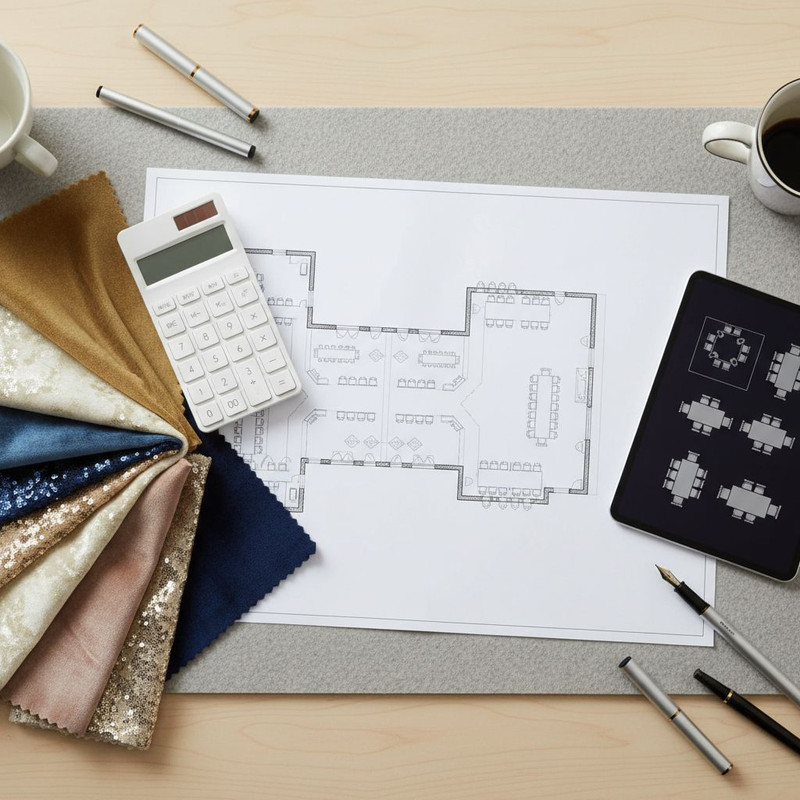 Планирование расстановки мебели на схеме зала: профессиональная организация мероприятий и аренда столов для банкета.