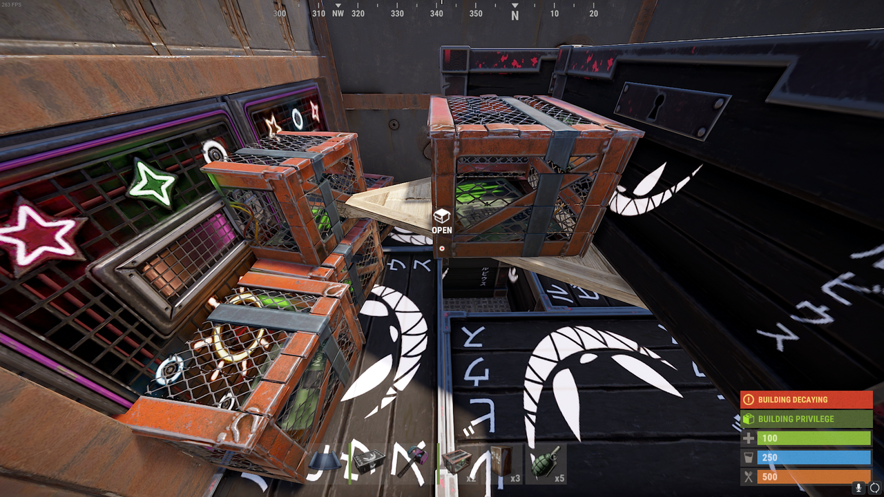 New bug where you can stack boxes up against a double door. No idea ...