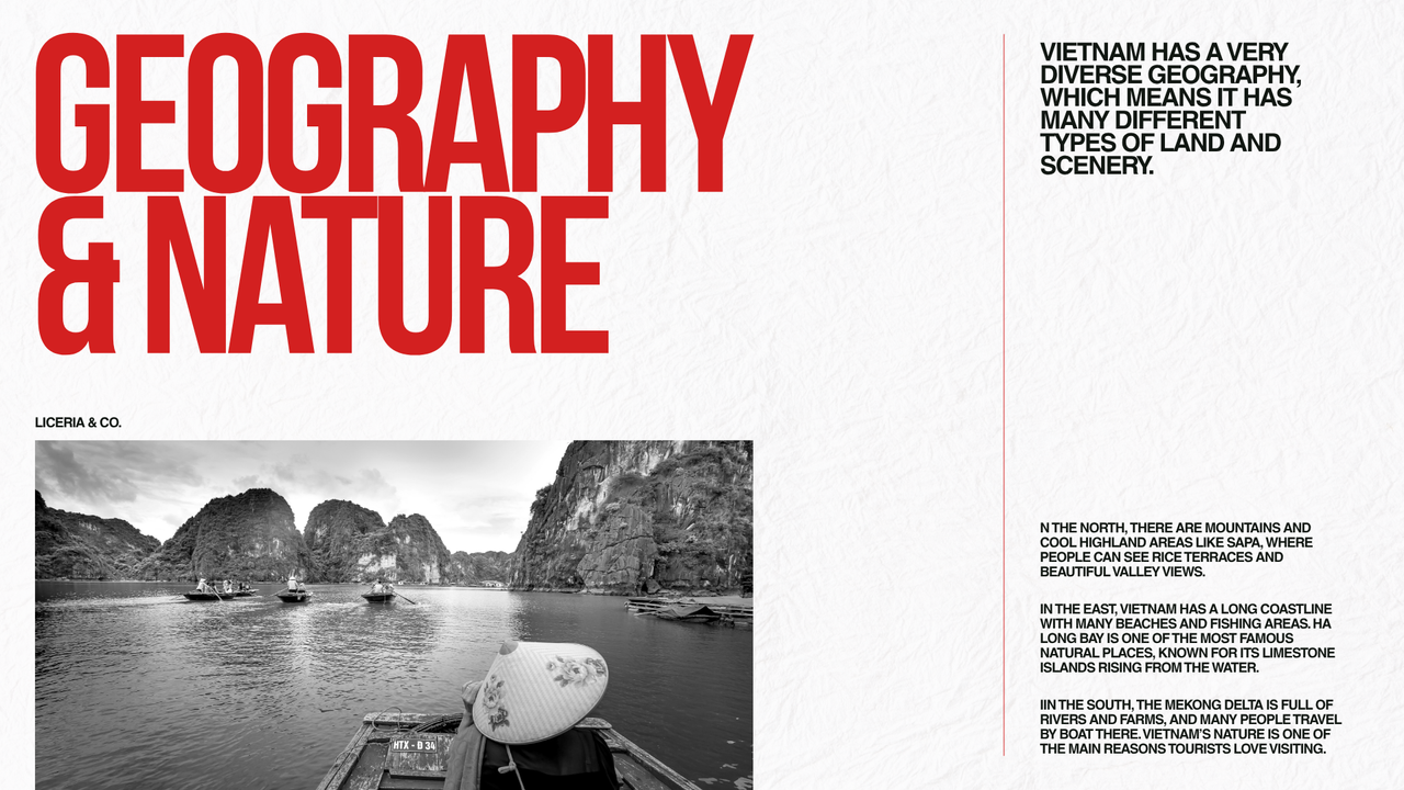 Red and White Bold Vietnam Presentation