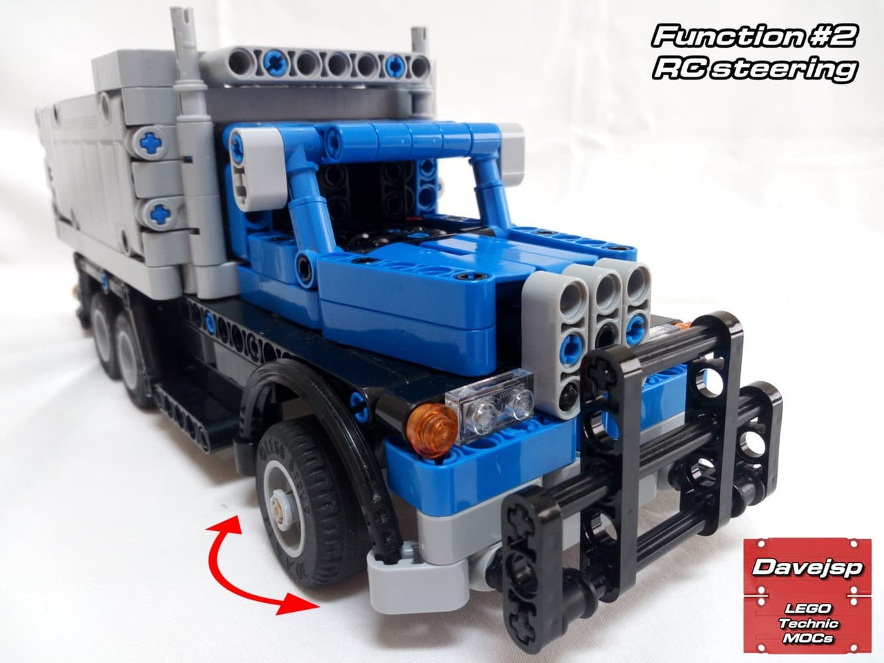 Remote-controlled Lego Technic truck MOC with Power Functions