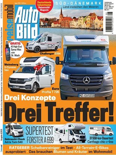 Cover: Auto Bild Reisemobil Magazin August No 08 2023