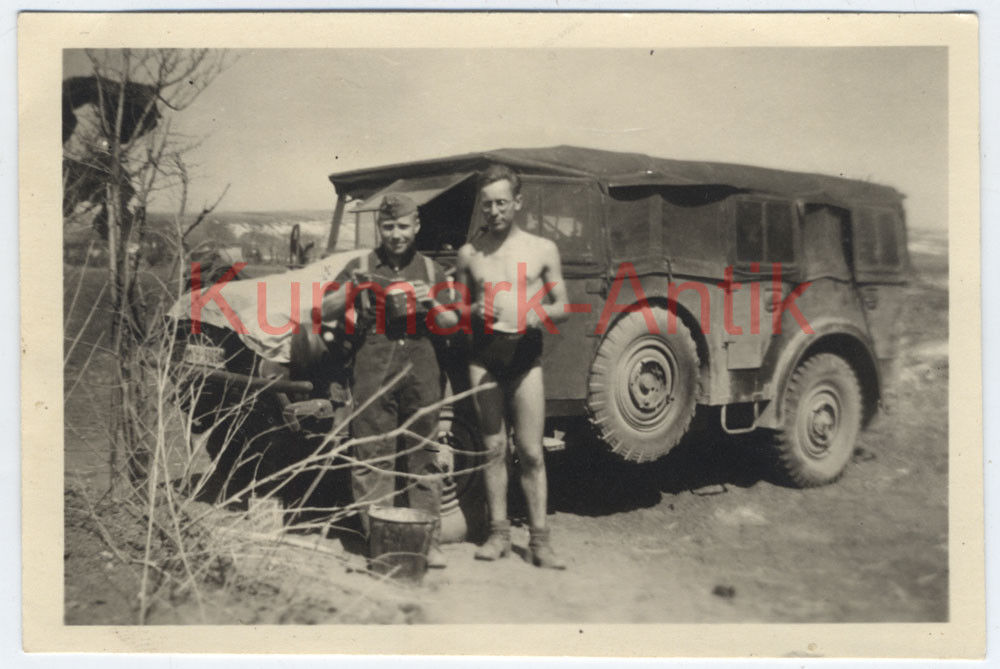 Foto Wehrmacht PKW schwerer Horch LKW Kübel Afrika Südfront