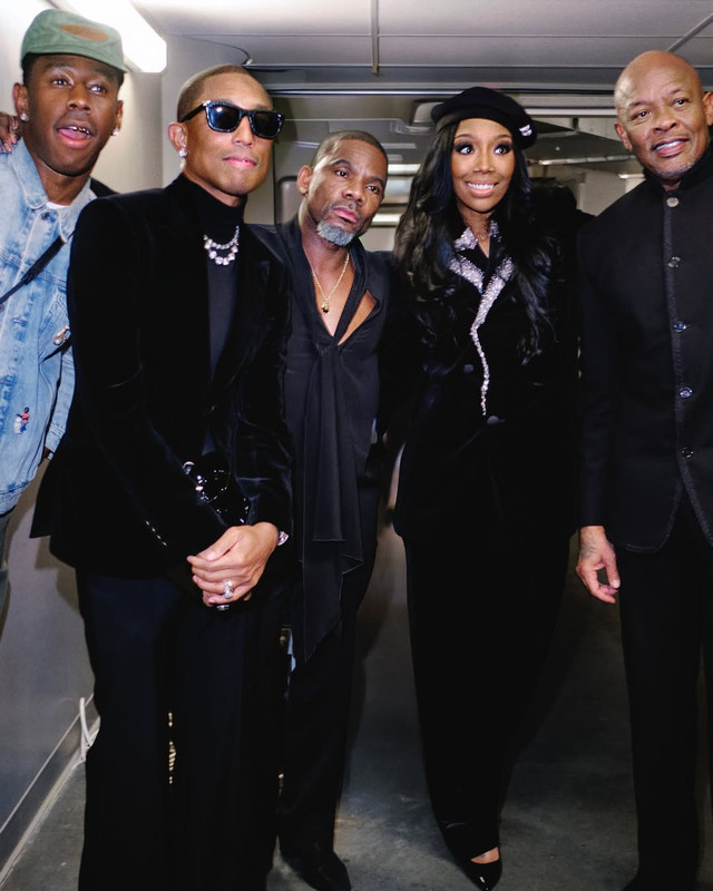 Tyler The Creator Pharrell Kirk Franklin Brandy and Dr Dre
