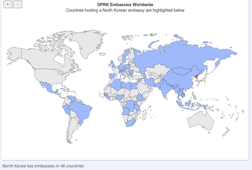 NK Embassies Worldwide