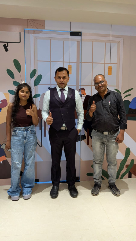 Anil Hanegave with Kirti and Vithal from the Trading Direction team