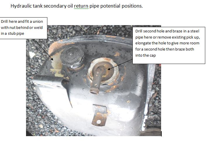 union fitting in oil tank