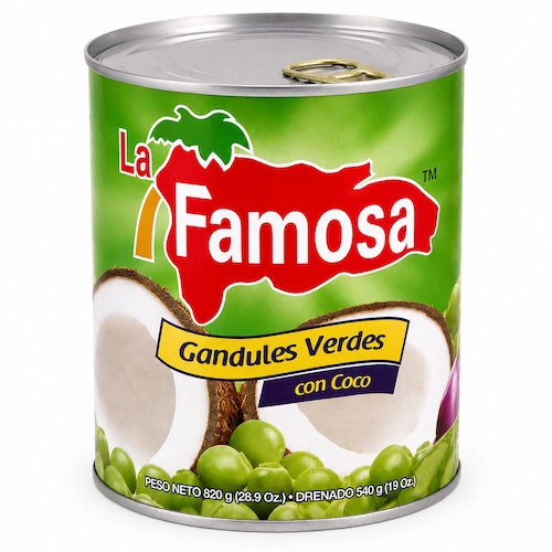 La Famosa Guandules Con Coco 28.9 Oz