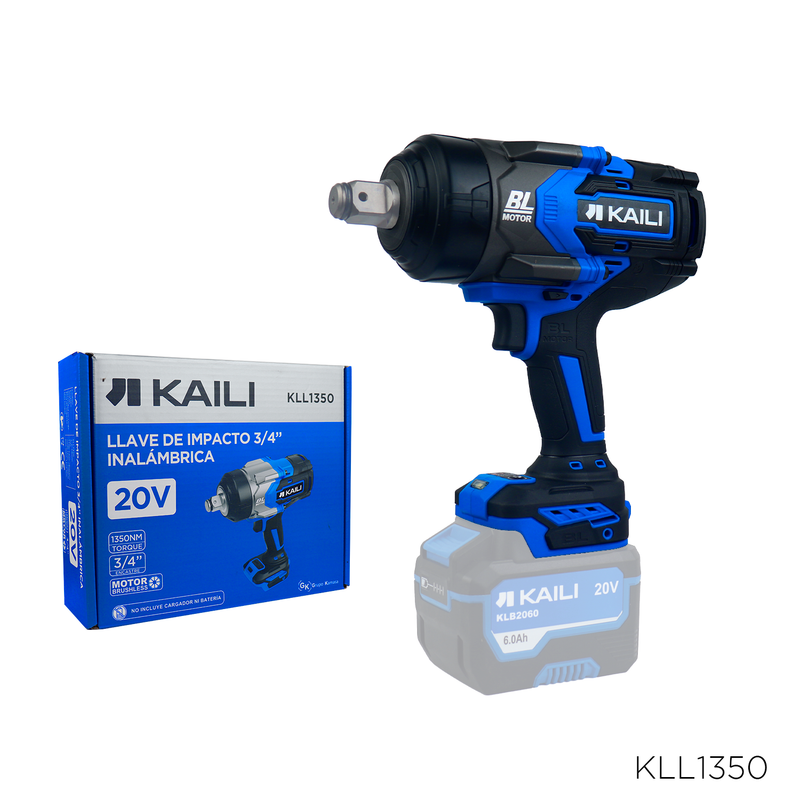 LLAVE DE IMPACTO BRUSHLESS DE 18 V 1350 NM KAILI
