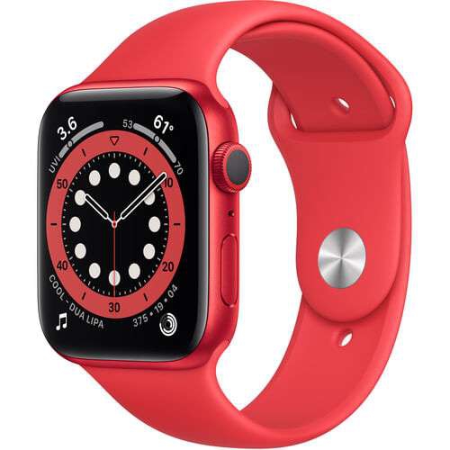 Doto Apple Watch Series 6 44mm GPS Caja de Aluminio Correa Roja / Rojo