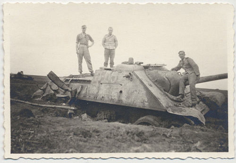 Russ. Jagdpanzer SU-85 Sturmgeschütz Beute 1944 bei Radomyschl