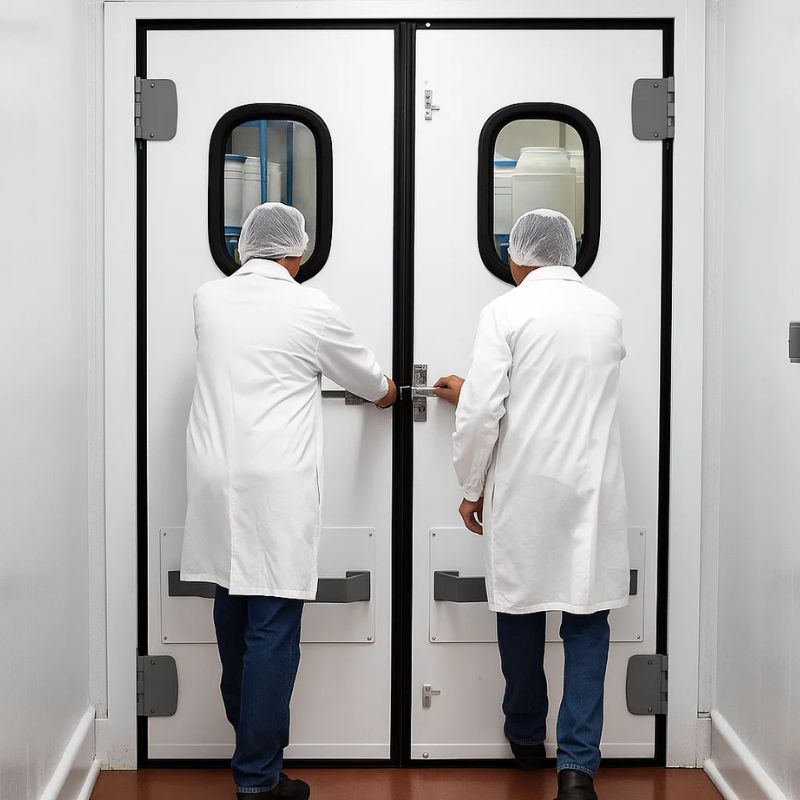 Réalisation porte va-et-vient 8