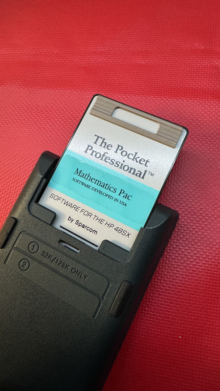 HP 48GX with Sparcom Mathematics Pac