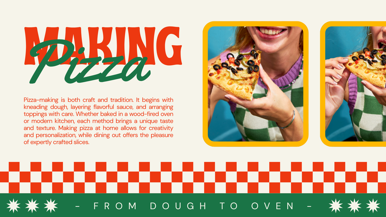 Red and Green Modern Retro Pizza Presentation