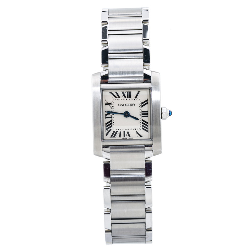 cartier women's tank francaise stainless steel watch