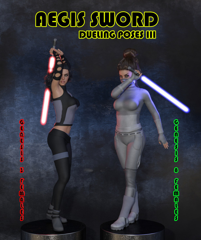 Aegis Sword: Dueling Poses III for Genesis 3 & 8 Females