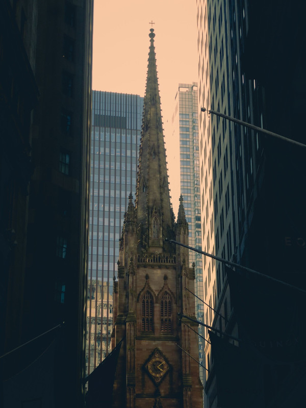 Historic New York facade with architectural detail