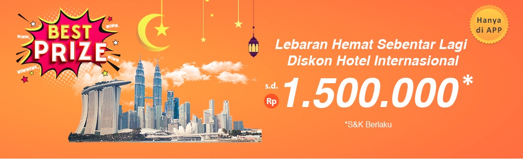 Diskon menginap di hotel Internasional hingga Rp 1,5 Juta