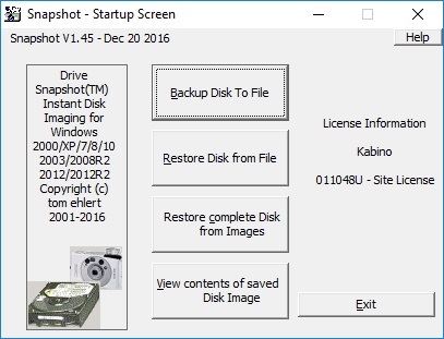 اصدار جديد مع الاسطوانة Drive SnapShot v1.49.0.19010 + Boot CD