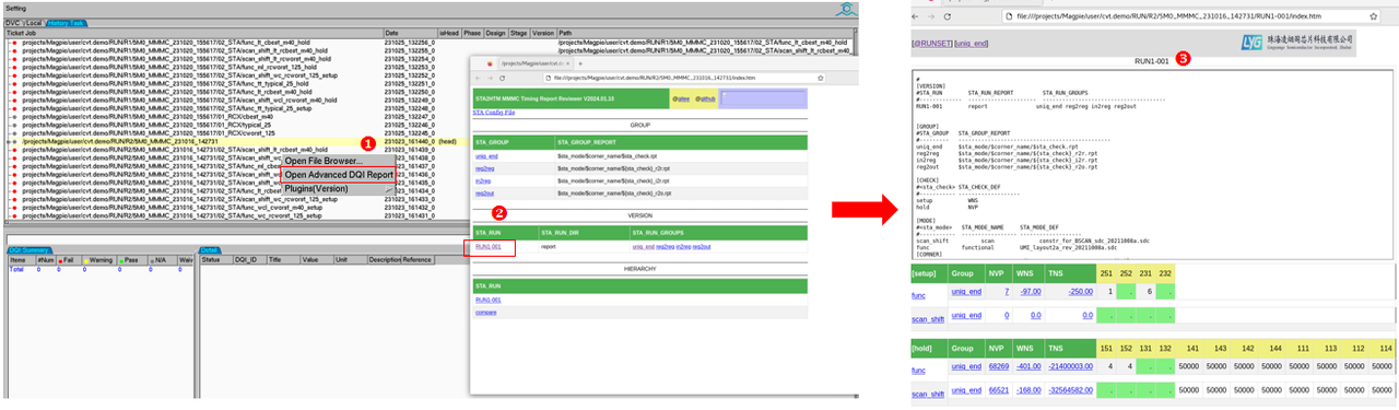 open advanced report
