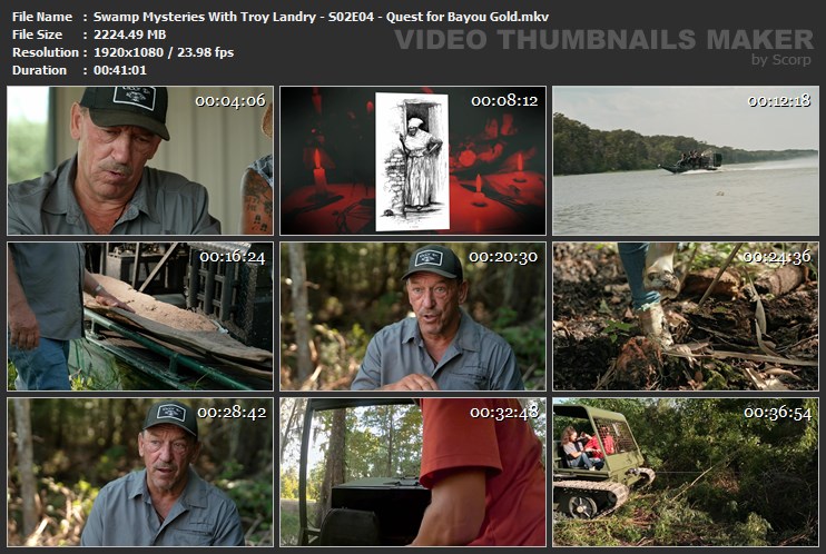 Swamp Mysteries With Troy Landry - S02E04 - Quest for Bayou Gold.mkv