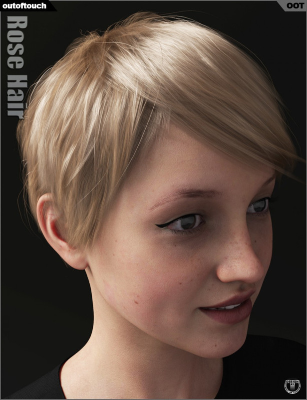 Rose Hair for Genesis 3 and 8 Females Rose Hair for Genesis 3 and 8 Females