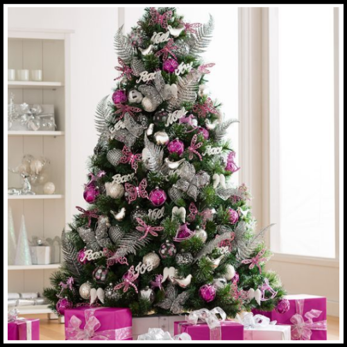 PALLINE SFERE PER ALBERO DI NATALE COLORE FUCSIA ROSA