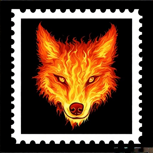 Postal-stamp-style-art-of-a-fl-29