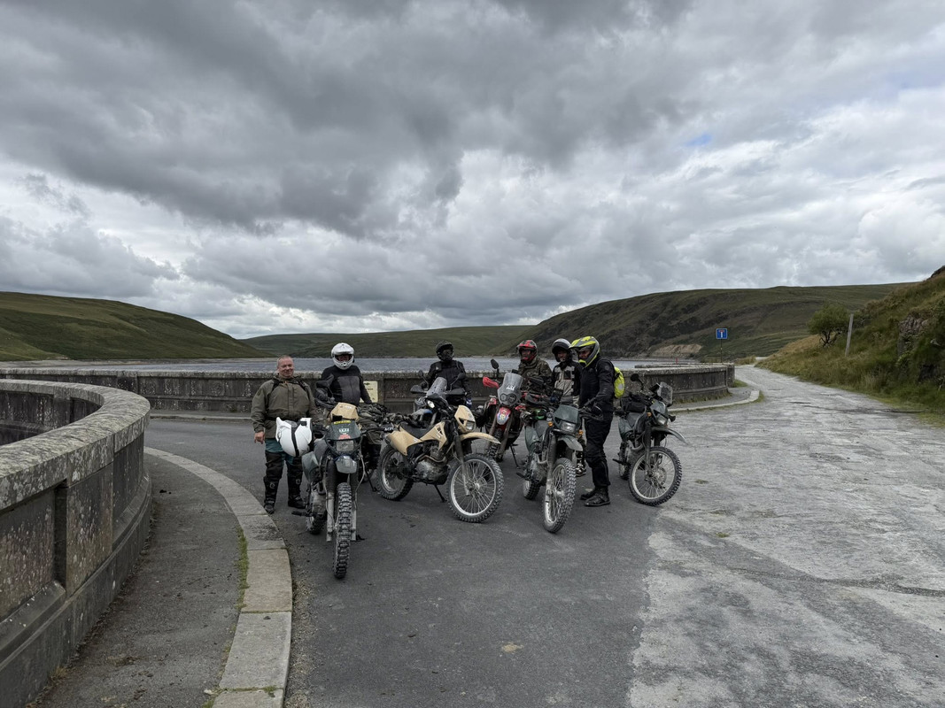 All the riders at Claerwen.