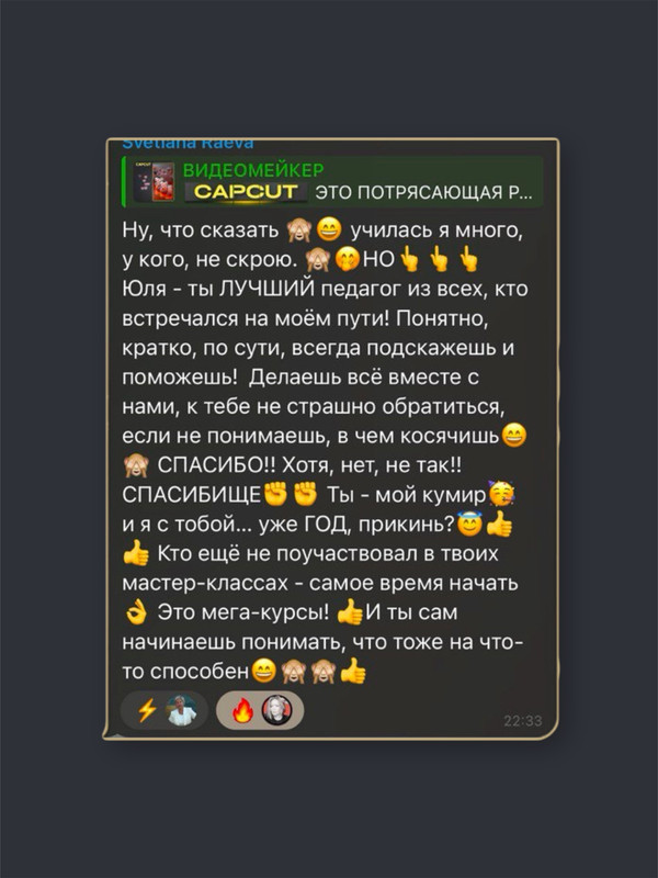 Отзыв Светланы Раевой