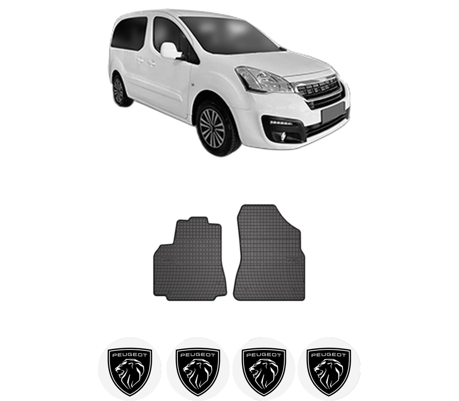 Set covorase presuri PEUGEOT PARTNER ORIGIN Box Body/MPV (G_) din 2008-2015, auto, din cauciuc thermoplastic, 4 Stickere auto cu PEUGEOT