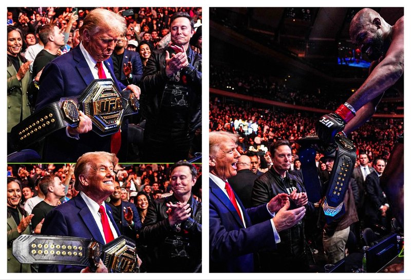 Джон Джоунс връчи на Доналд Тръмп своя пояс от UFC 309