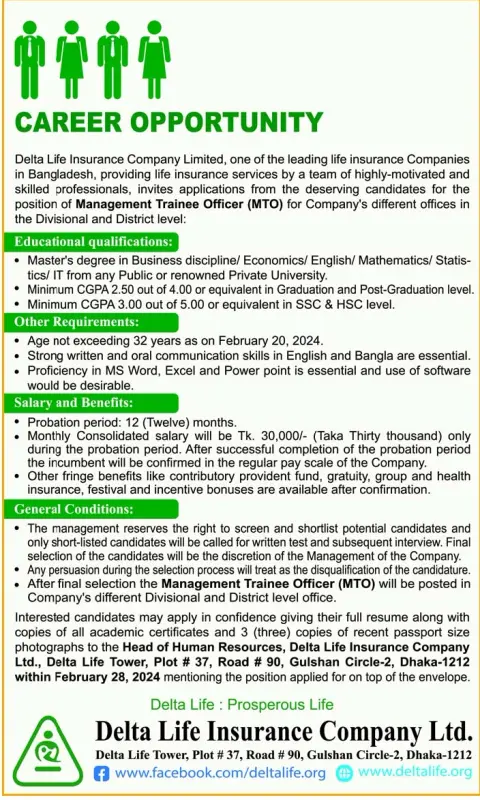 Delta-Life-Insurance-Company-Limited-MTO-Job-Circular-2024