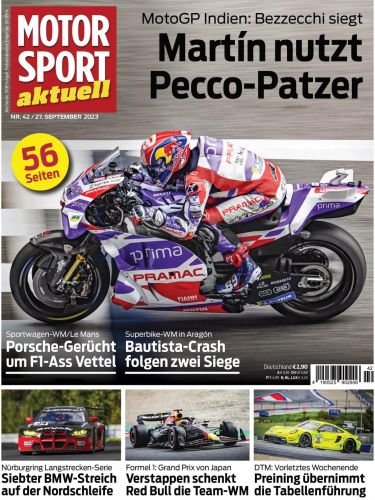 Cover: Motorsport aktuell Magazin No 42 vom 27  September 2023