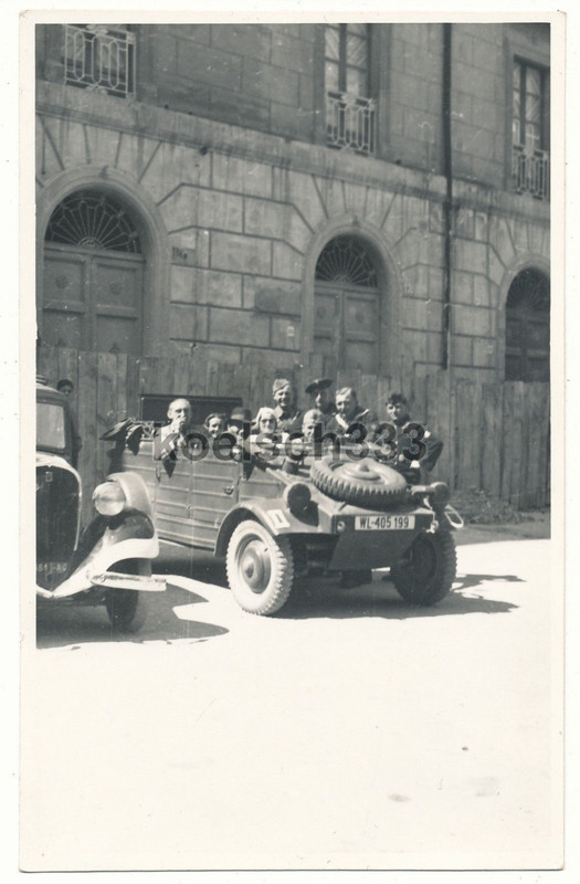 Foto VW Kübelwagen PKW mit Luftwaffe Kfz Kennzei