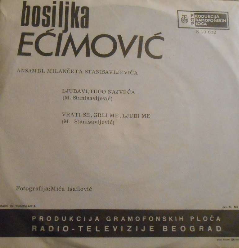 Bosiljka Ecimovic - 1972 - Ljubavi tugo najveca 