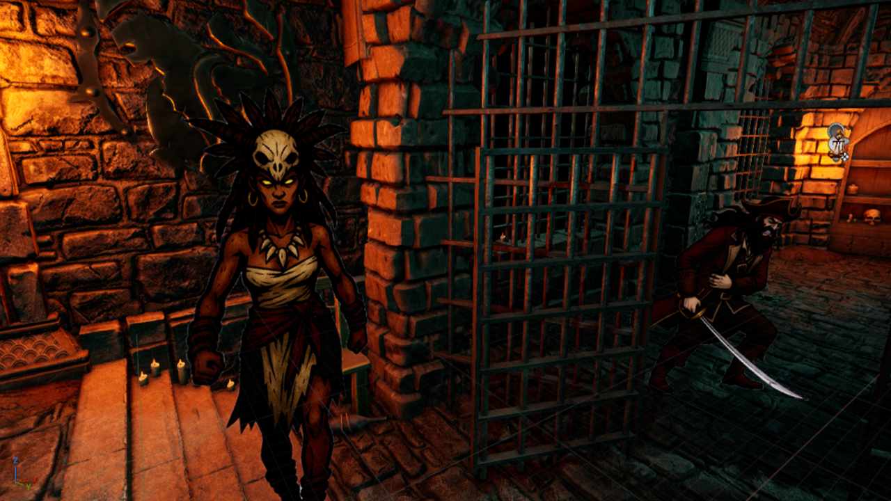 In-game screenshot of a character close-up