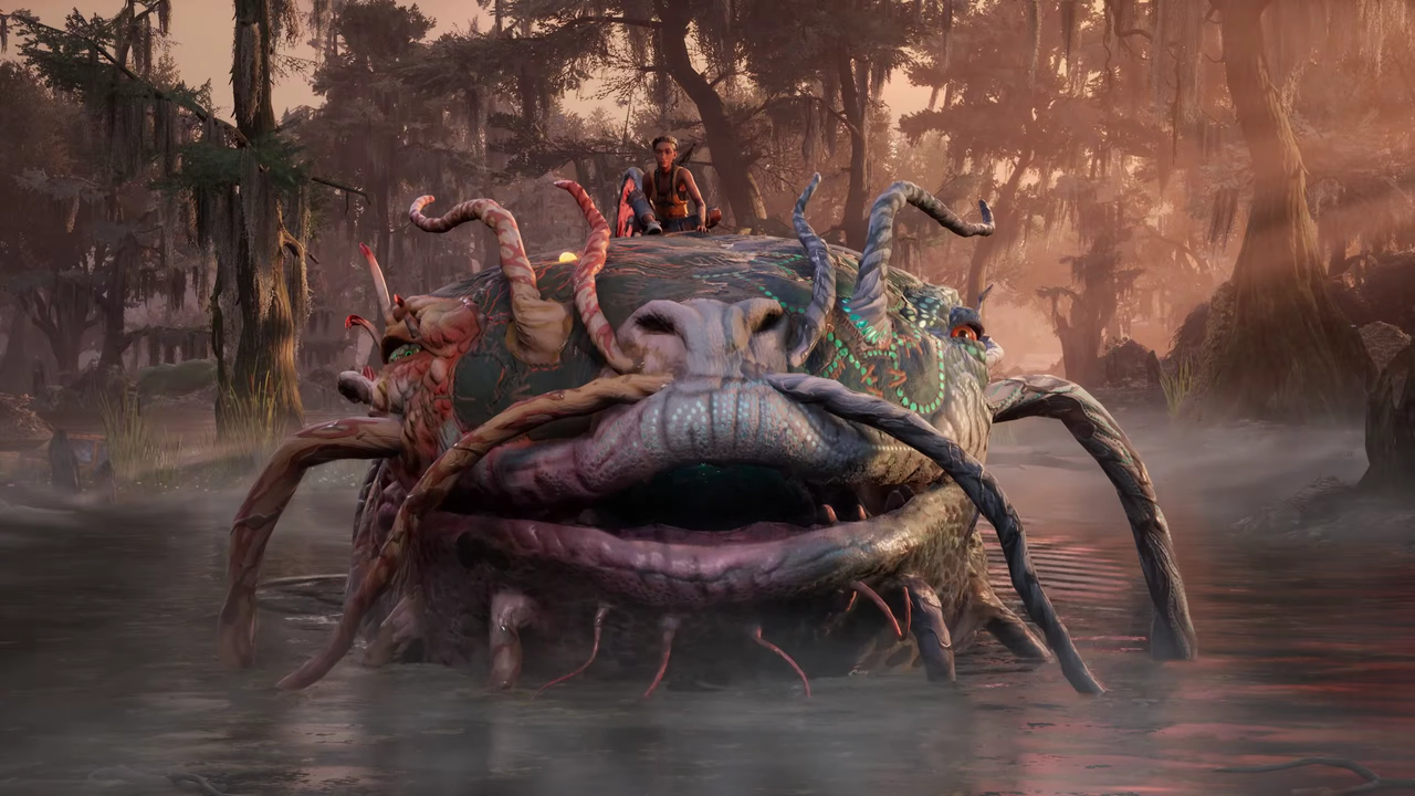 A giant catfish character in South of Midnight.