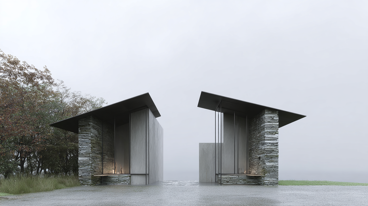 Another view of a modern residential house