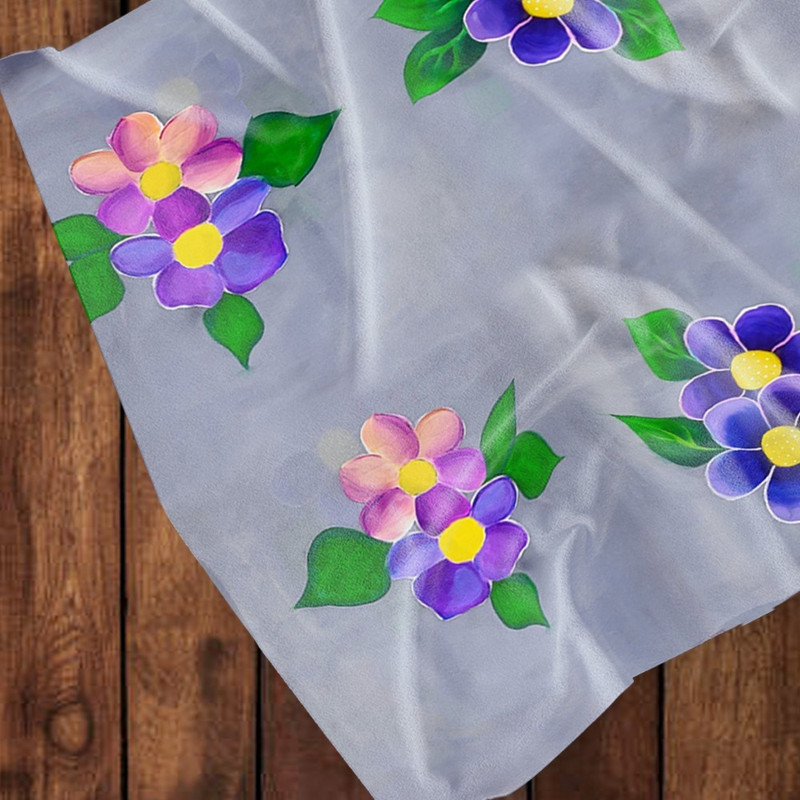 Penkraft Fabric Painting on Organza Stole DIY kit with Free video tutorial