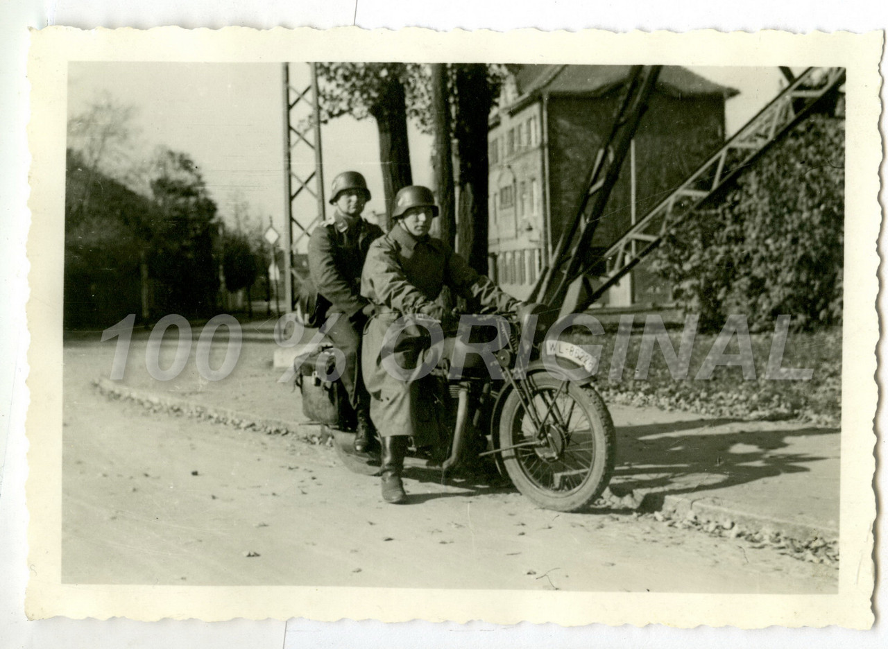 Dresden Groitzsch 1940 Flakscheinwerfer Abt618 Motorrad Kradmelder