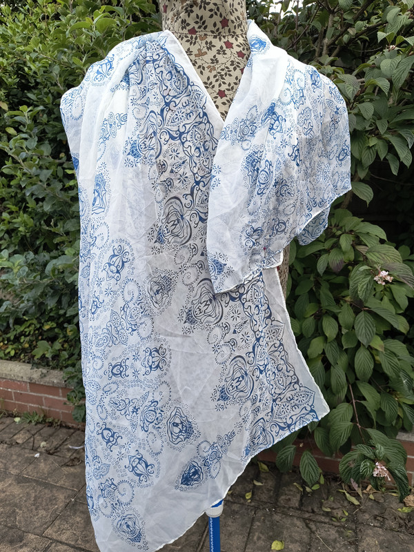 White&Blue Dupatta