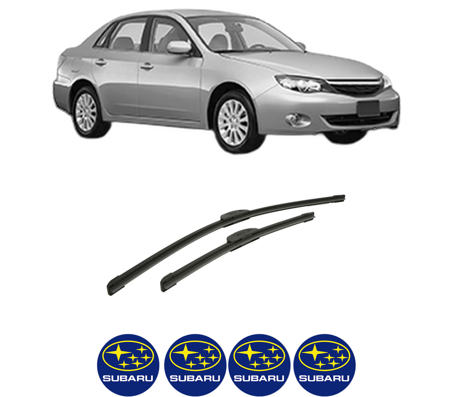 Set stergatoare auto SUBARU IMPREZA Saloon (GJ_) din 2012-2016, pentru parbriz auto, 2 bucati, Bosch Aerotwin Retrofit, din cauciuc siliconat rezistent, 4 Stickere Auto SUBARU