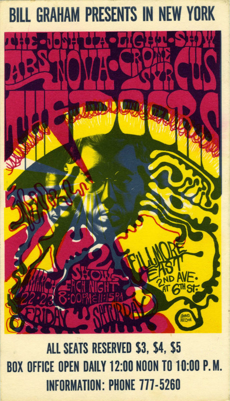 New York City NY :: Fillmore East March 1968 | TheDoors4Scorpywag